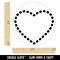 Dotted Heart Outline Self-Inking Rubber Stamp for Stamping Crafting Planners